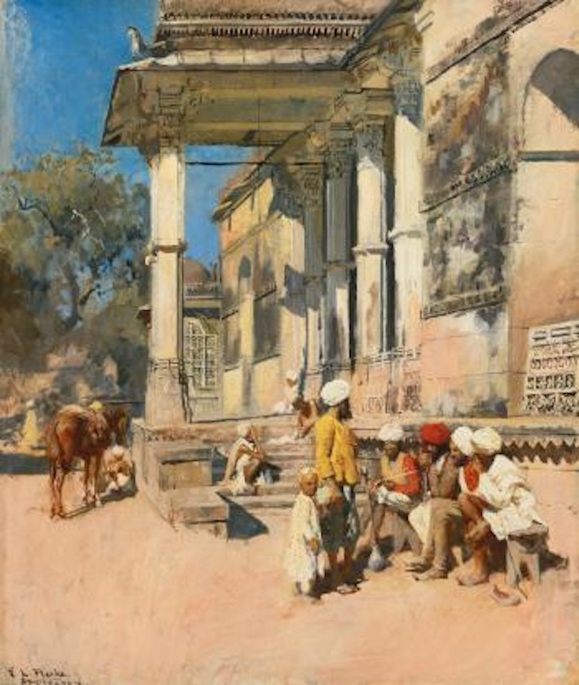 Portico Of A Mosque, Ahmedabad by Edwin Lord Weeks