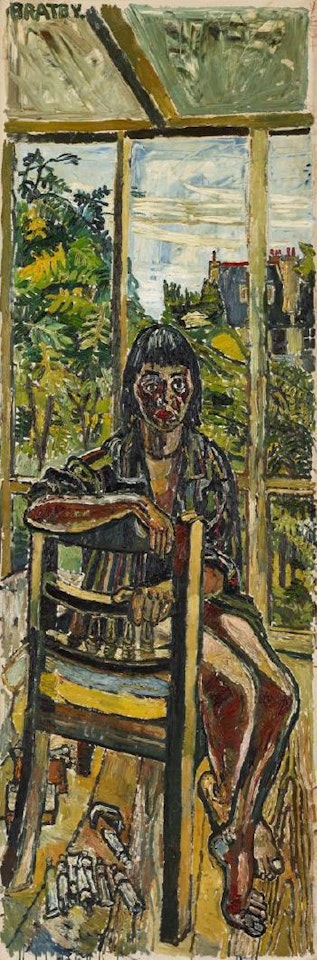 Gloria in nigrescent shirt by John Bratby