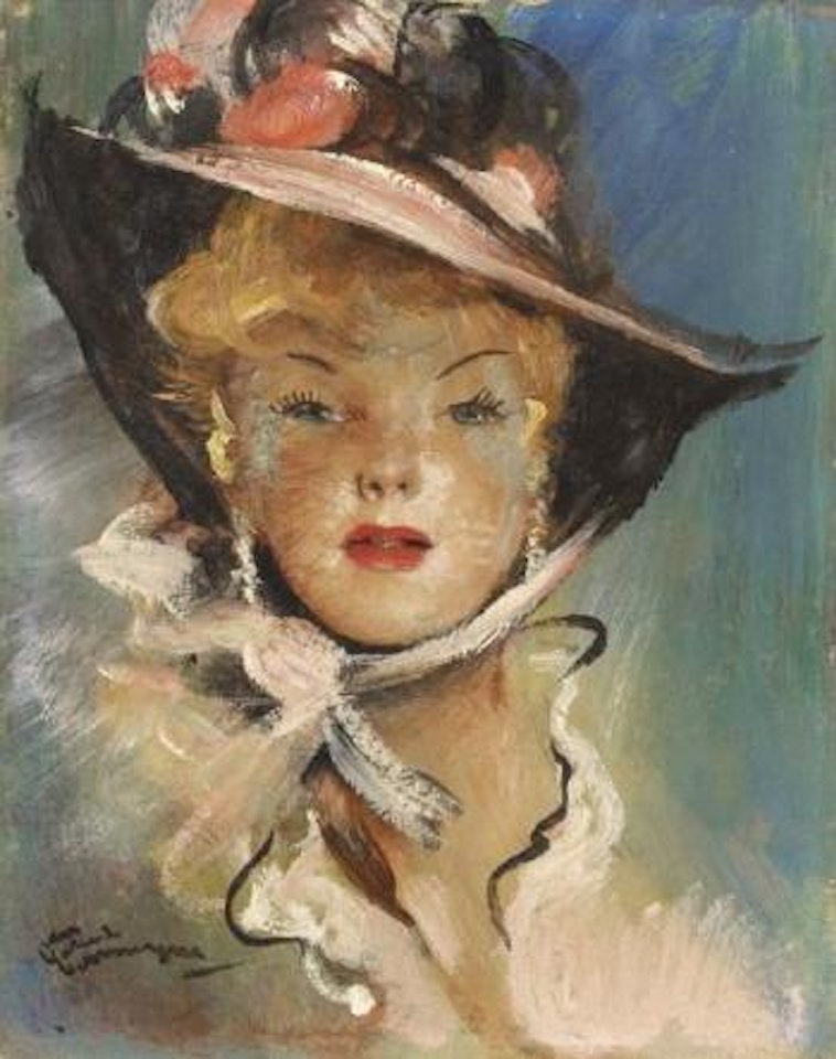 Femme au chapeau by Jean Gabriel Domergue