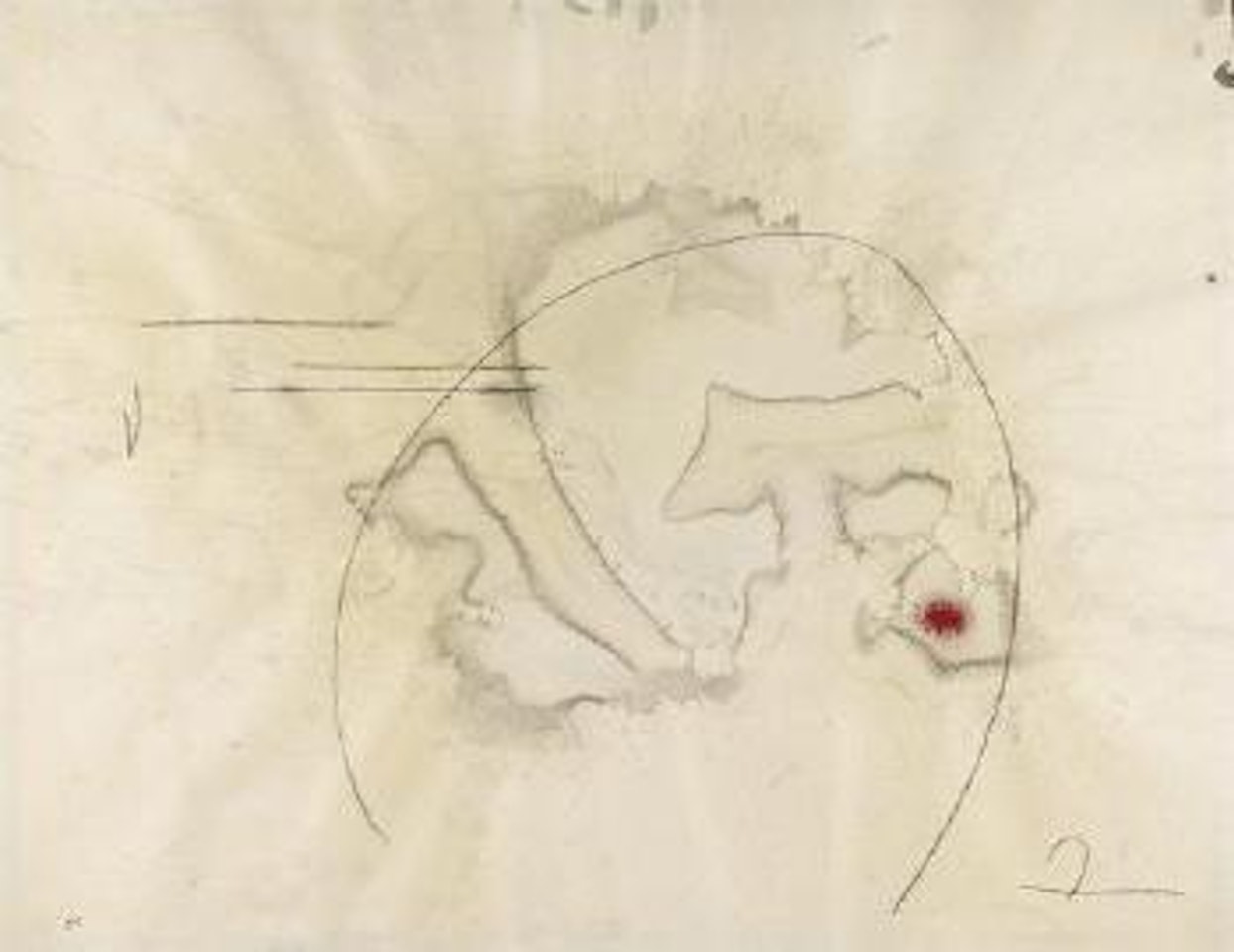 Aguada punto rojo by Joan Miró