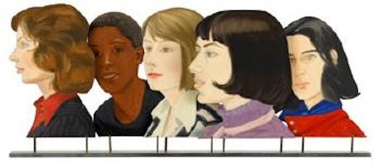 Five women (study for Times Square mural) by Alex Katz