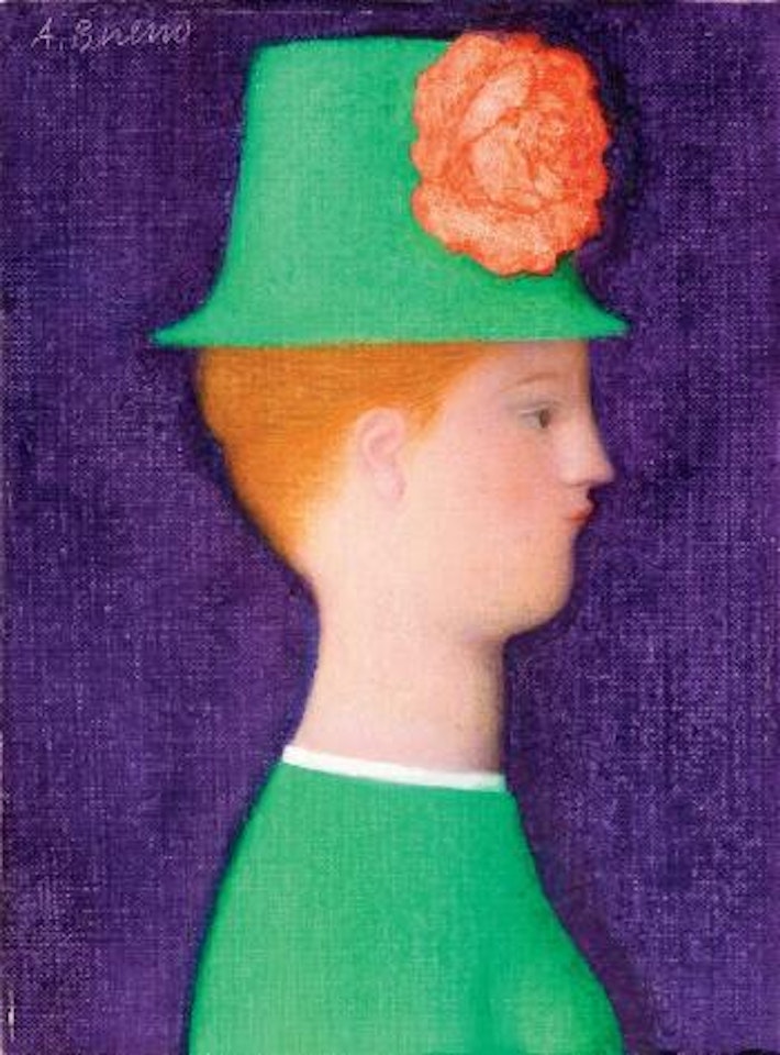Donnina con cappello dell'800 (d'apres Seurat) by Antonio Bueno