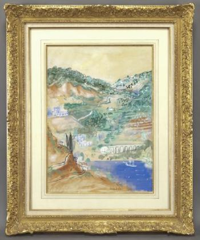 La Cote D'Azur Pres de Villefranche-Sur-Mer by Jean Dufy