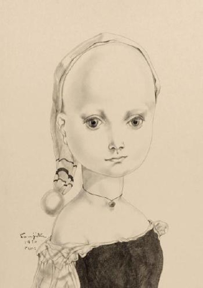 Jeune fille au medaillon by Leonard Tsuguharu Foujita