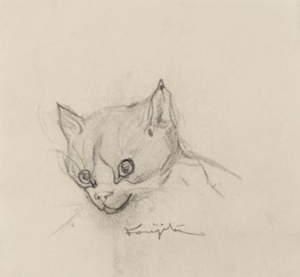 Tête de chaton by Leonard Tsuguharu Foujita