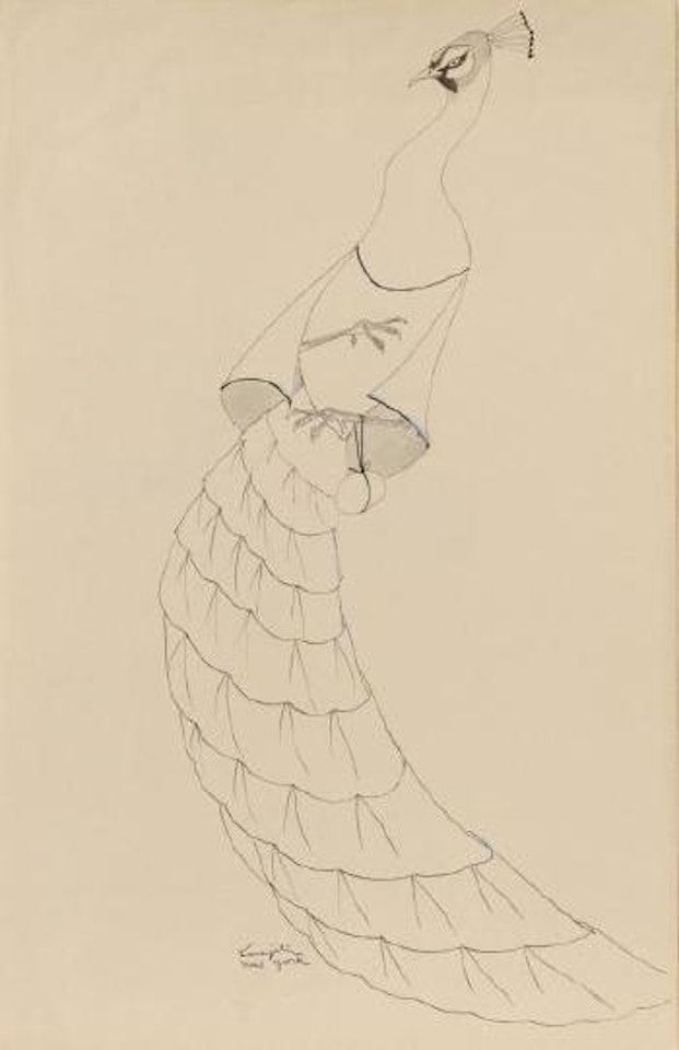 Paon à la minaudière by Leonard Tsuguharu Foujita