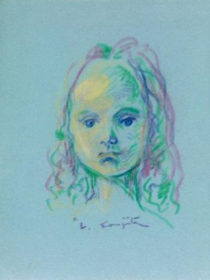 Portrait de fillette by Leonard Tsuguharu Foujita