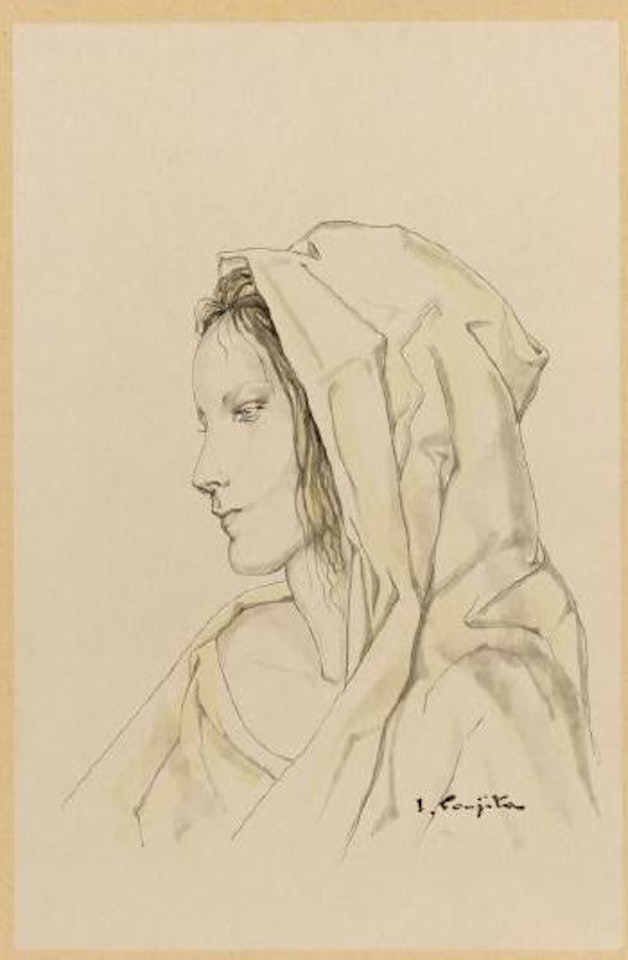 Jeune fille au voile by Leonard Tsuguharu Foujita