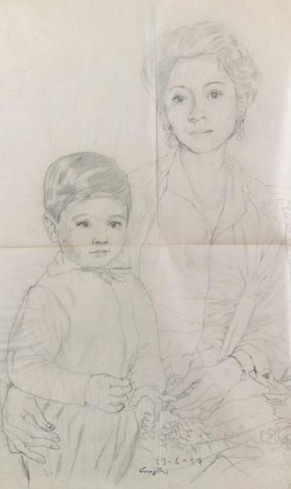 Pose en famille by Leonard Tsuguharu Foujita
