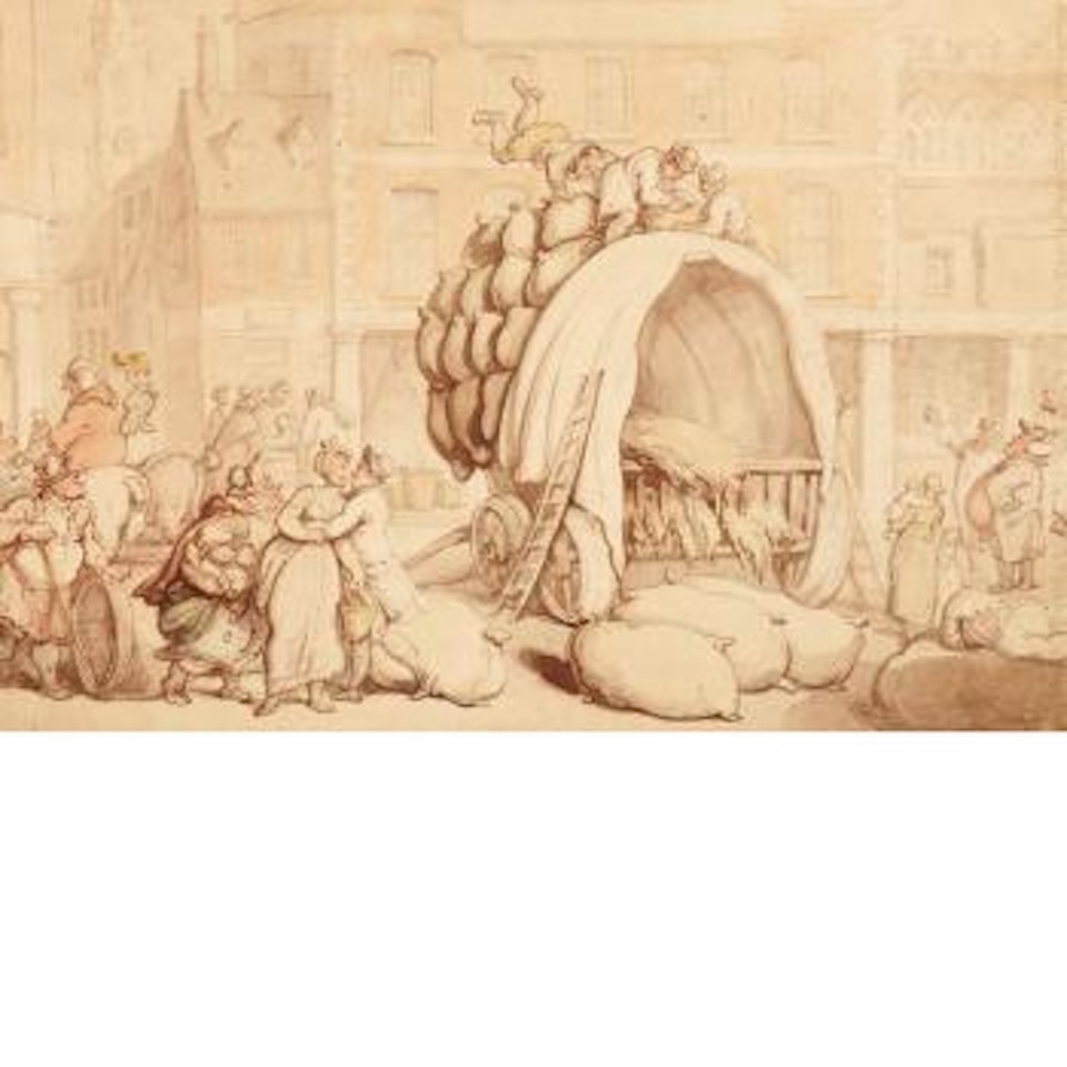 The Swan Inn, Nottingham by Thomas Rowlandson