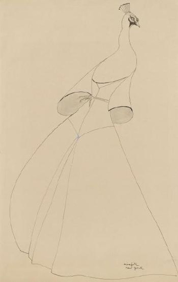 Paon à la grande robe by Leonard Tsuguharu Foujita
