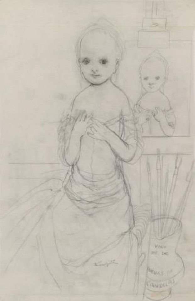 Enfant modèle et son portrait by Leonard Tsuguharu Foujita