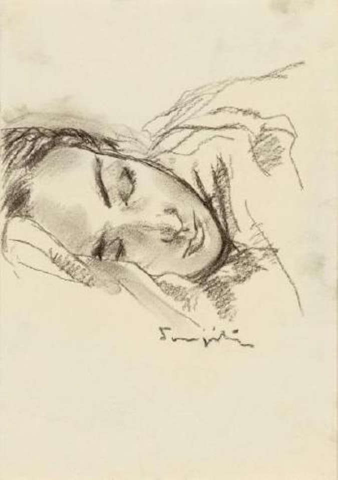 Kimiyo endormie by Leonard Tsuguharu Foujita