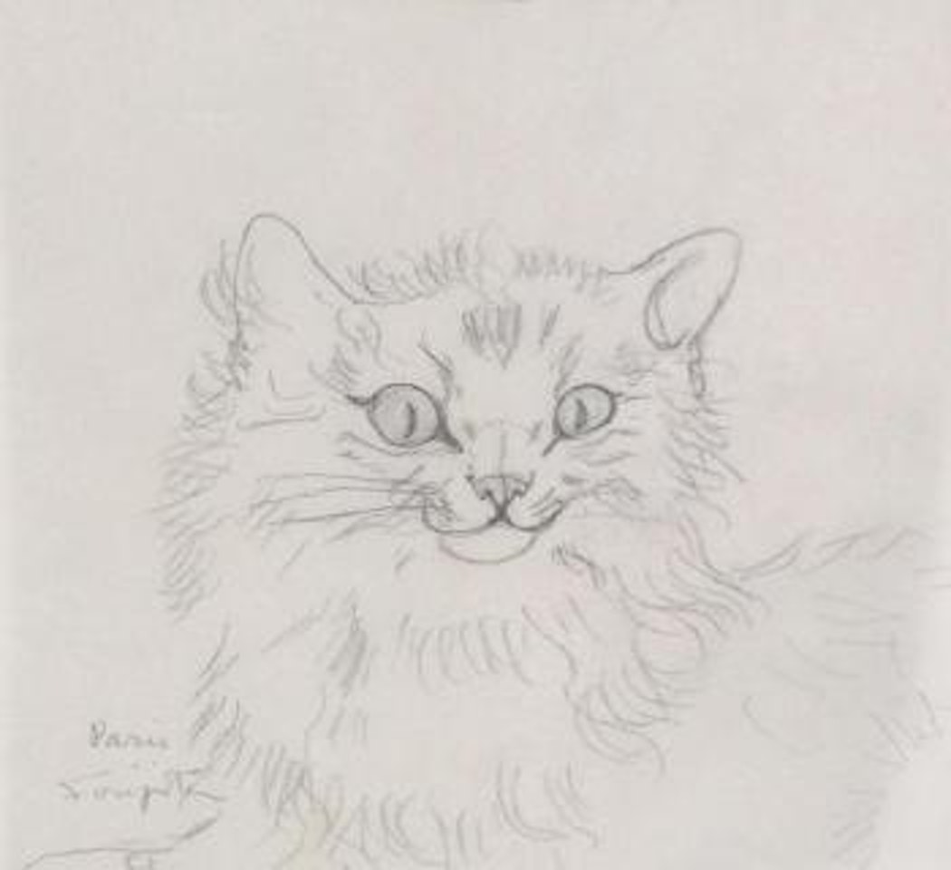 Chat aux grands yeux by Leonard Tsuguharu Foujita