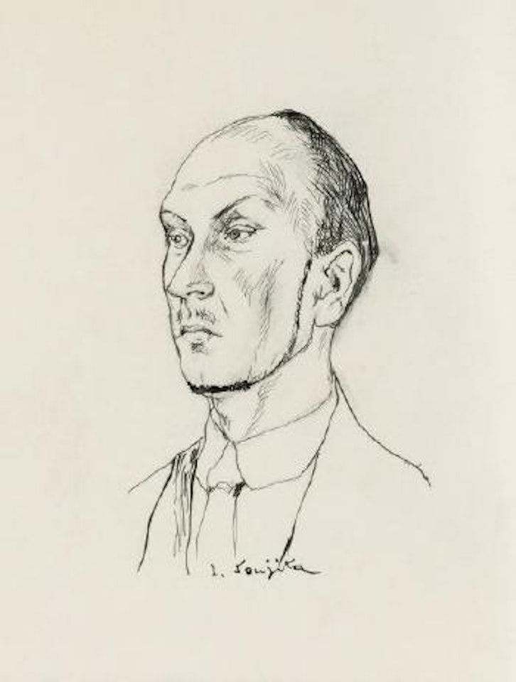 Portrait d'Yves Brayer by Leonard Tsuguharu Foujita