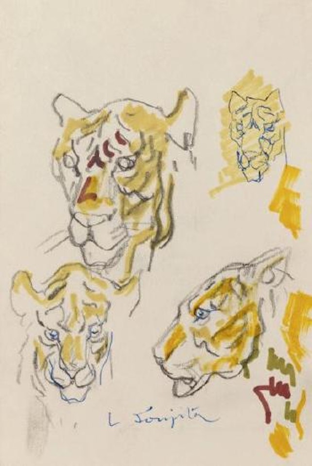 Têtes de tigres by Leonard Tsuguharu Foujita