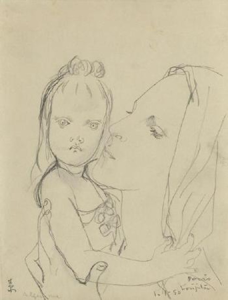 Mère portant son enfant by Leonard Tsuguharu Foujita