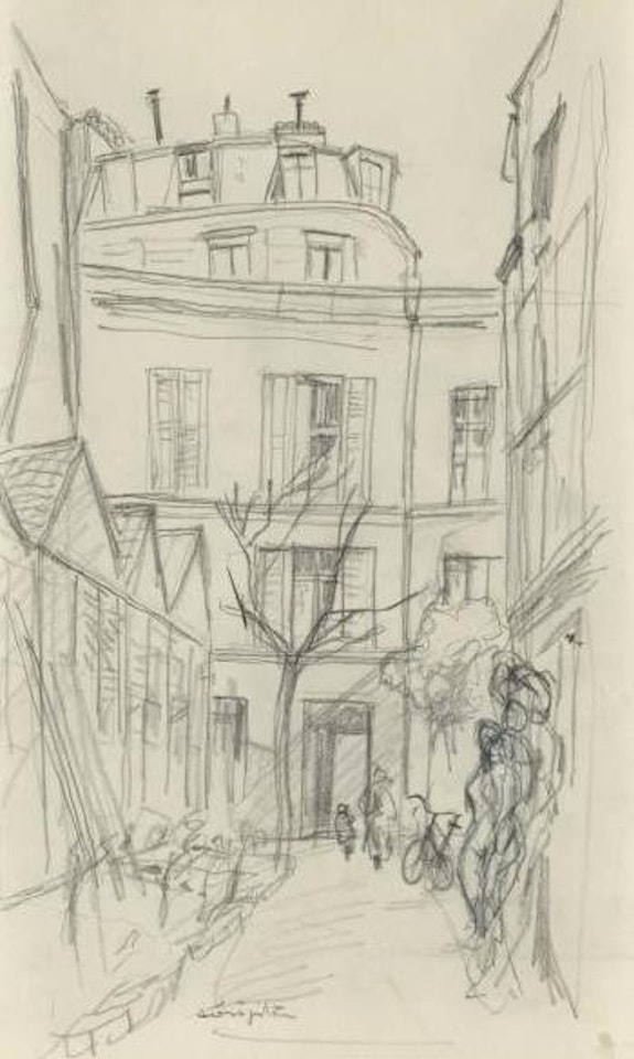 Le retour à l'atelier by Leonard Tsuguharu Foujita