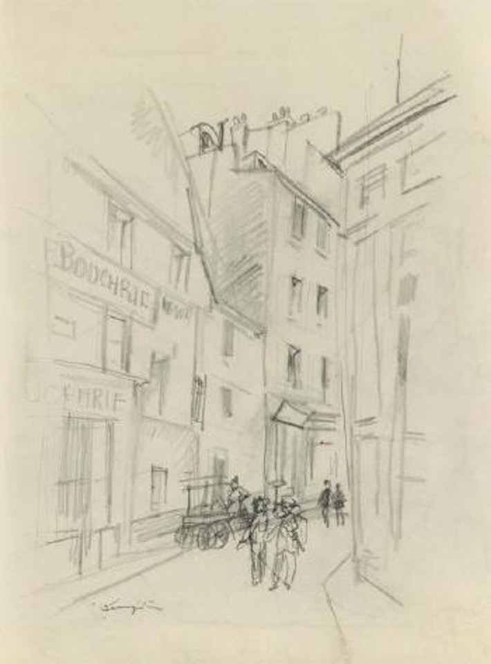 Scène de rue by Leonard Tsuguharu Foujita
