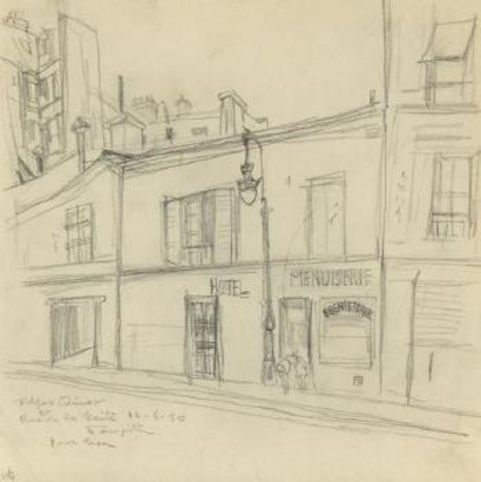 Edgar Quinet et rue de la Gaite by Leonard Tsuguharu Foujita