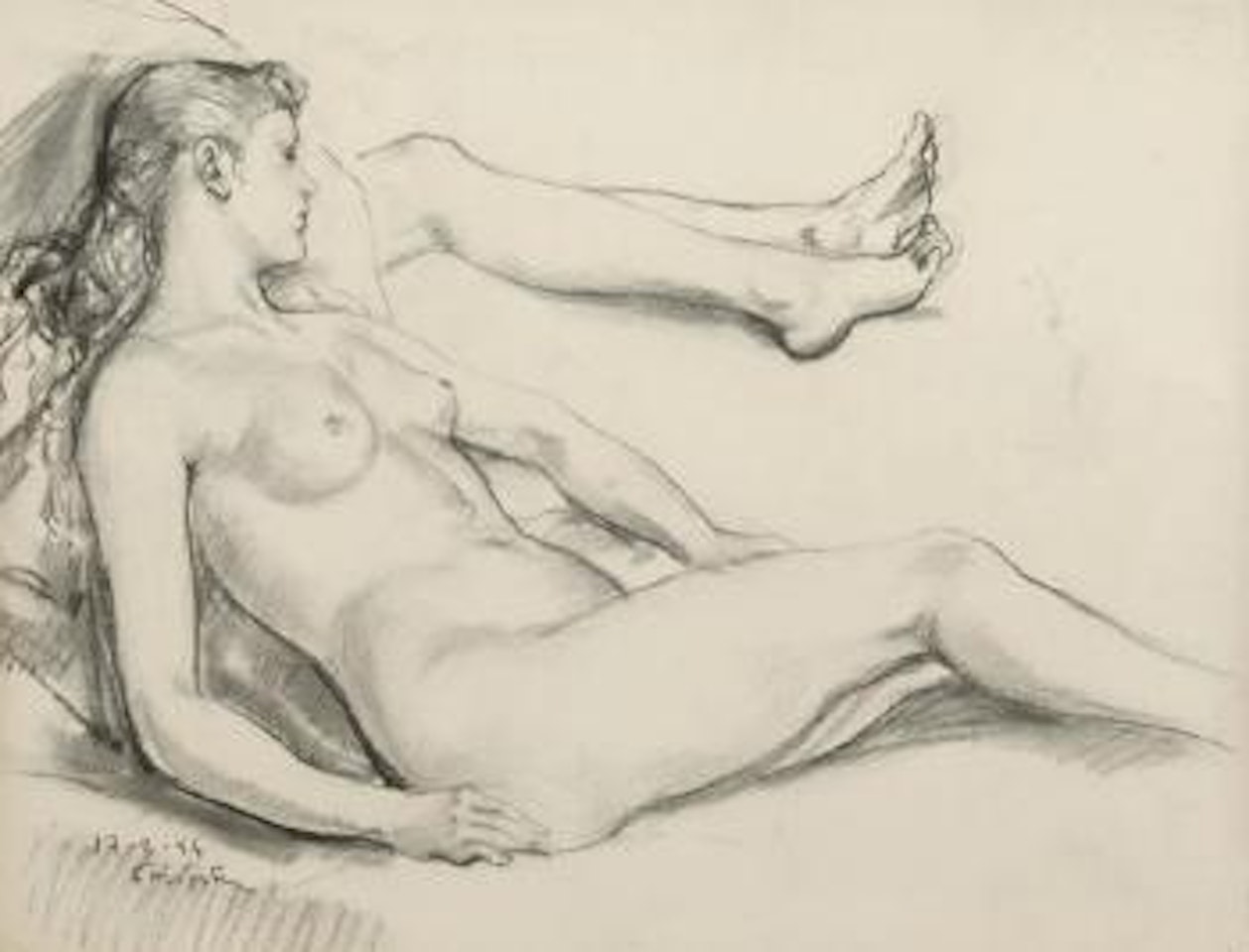 Nu assoupis by Leonard Tsuguharu Foujita