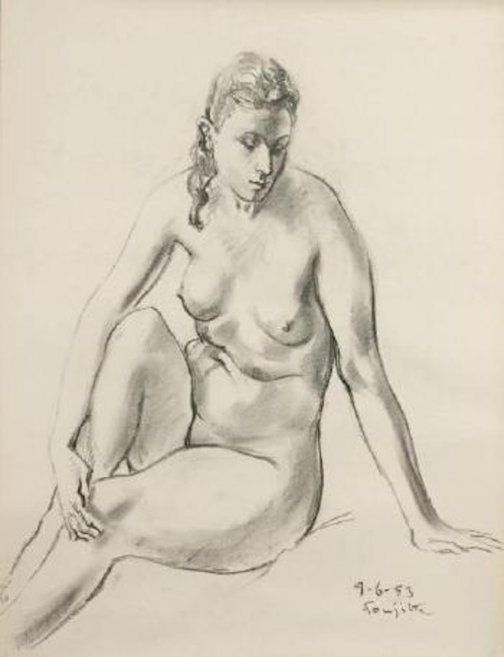 Nu songeur by Leonard Tsuguharu Foujita
