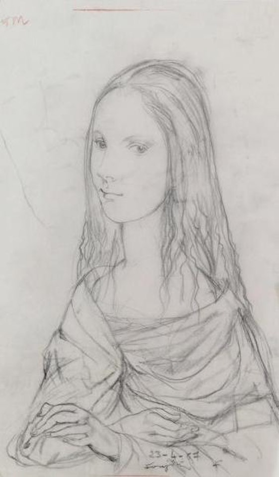 Jeune fille à l'etôle by Leonard Tsuguharu Foujita