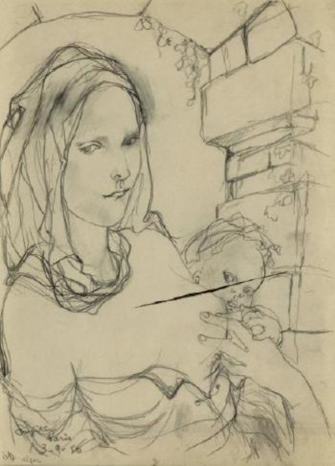 Maternité sous une arche by Leonard Tsuguharu Foujita