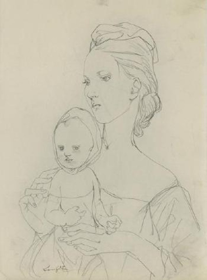 Mère et sa fille by Leonard Tsuguharu Foujita