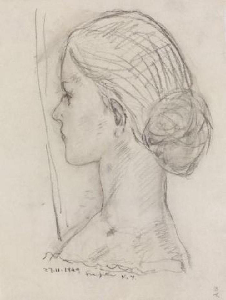 Le chignon by Leonard Tsuguharu Foujita