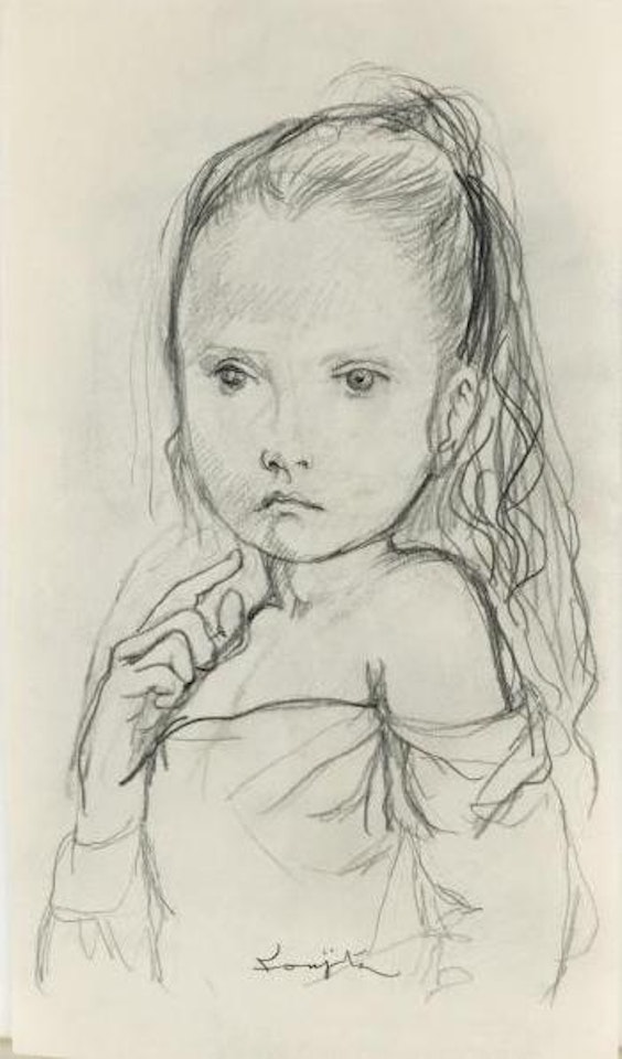 L'enfant aux perruches by Leonard Tsuguharu Foujita