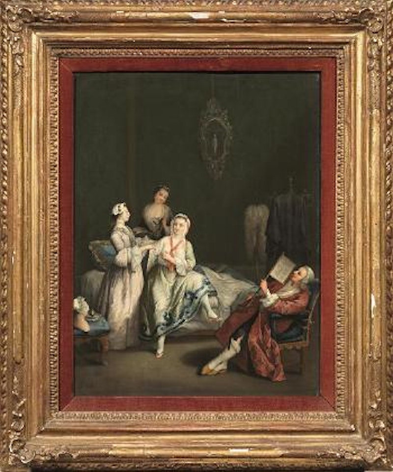 Risveglio della dama. Il cicisbeo by Pietro Longhi