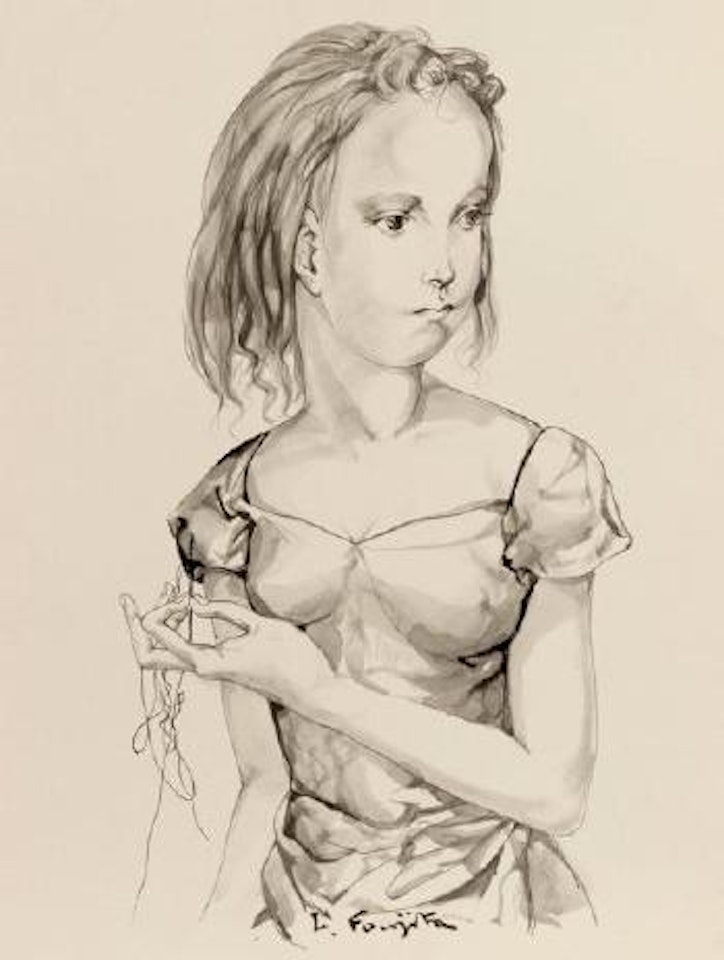 La jeune couturière by Leonard Tsuguharu Foujita