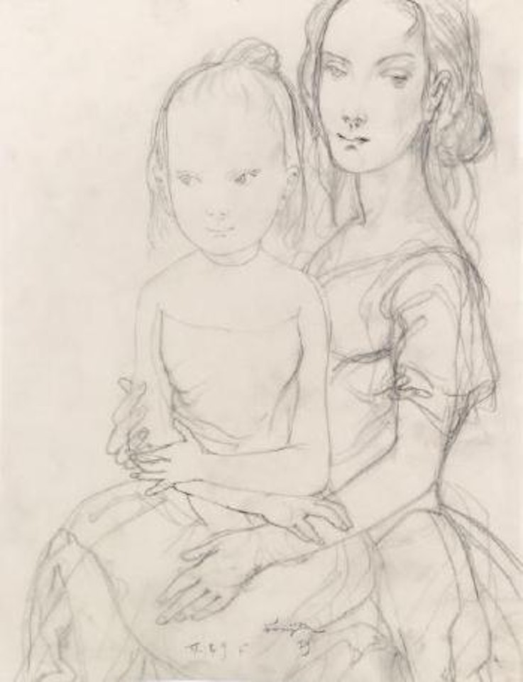 Mère et sa fille by Leonard Tsuguharu Foujita