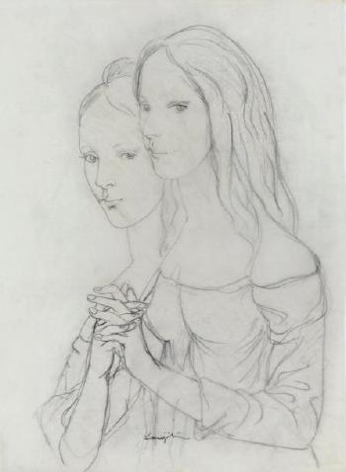 Les deux amies by Leonard Tsuguharu Foujita