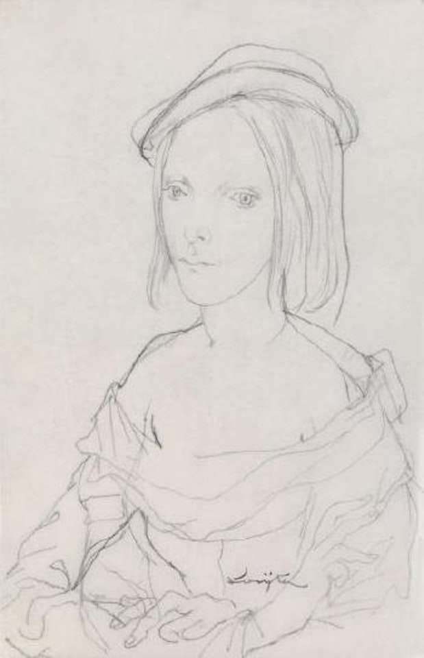 Jeune fille au beret by Leonard Tsuguharu Foujita