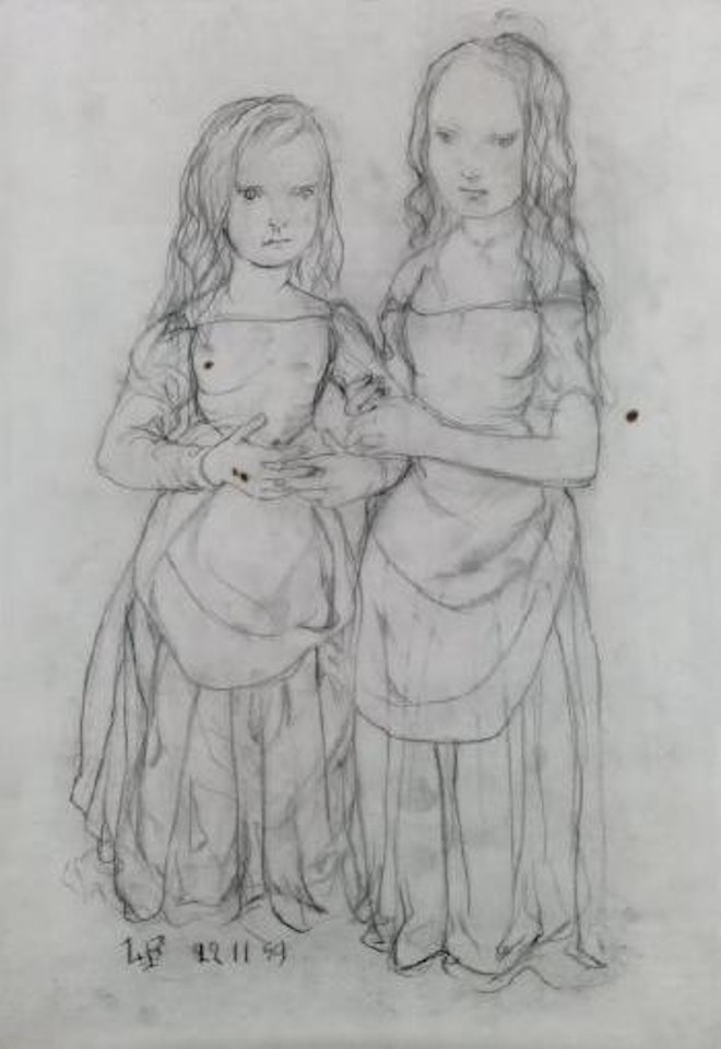 Les deux sœurs by Leonard Tsuguharu Foujita