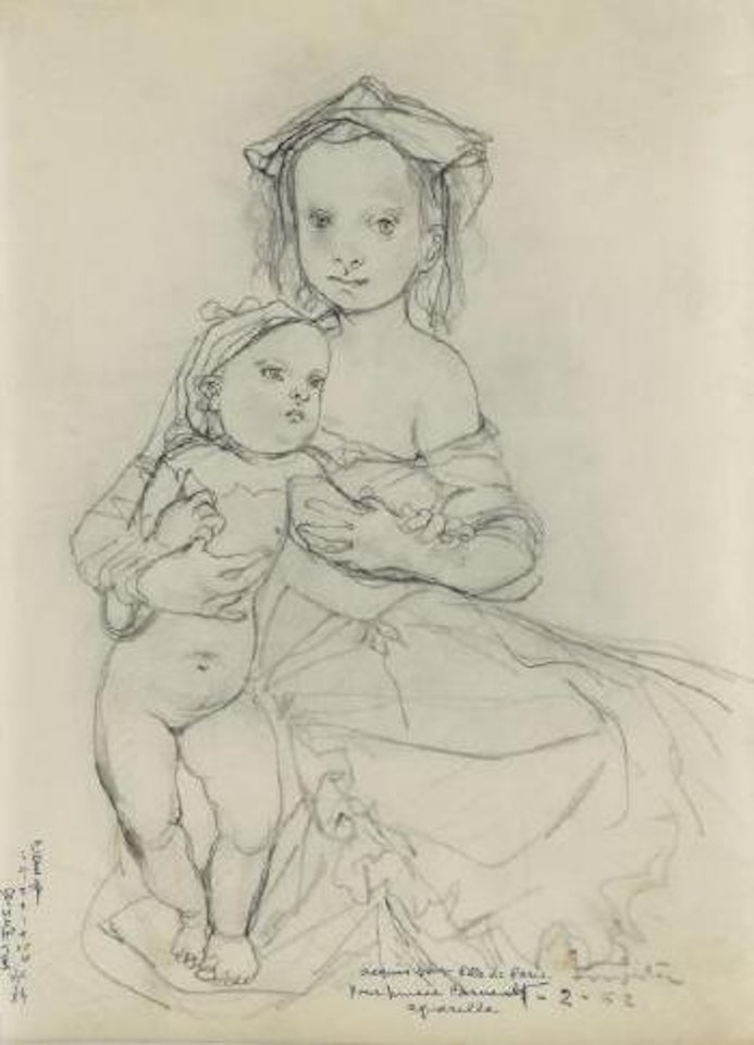 Fillette et enfant by Leonard Tsuguharu Foujita