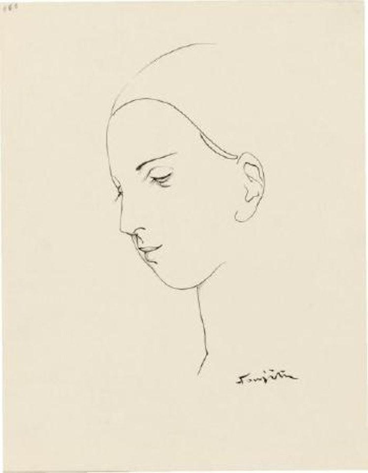 Visage de profil by Leonard Tsuguharu Foujita