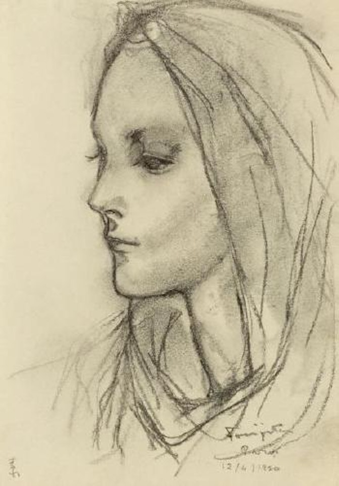 Profil de femme by Leonard Tsuguharu Foujita