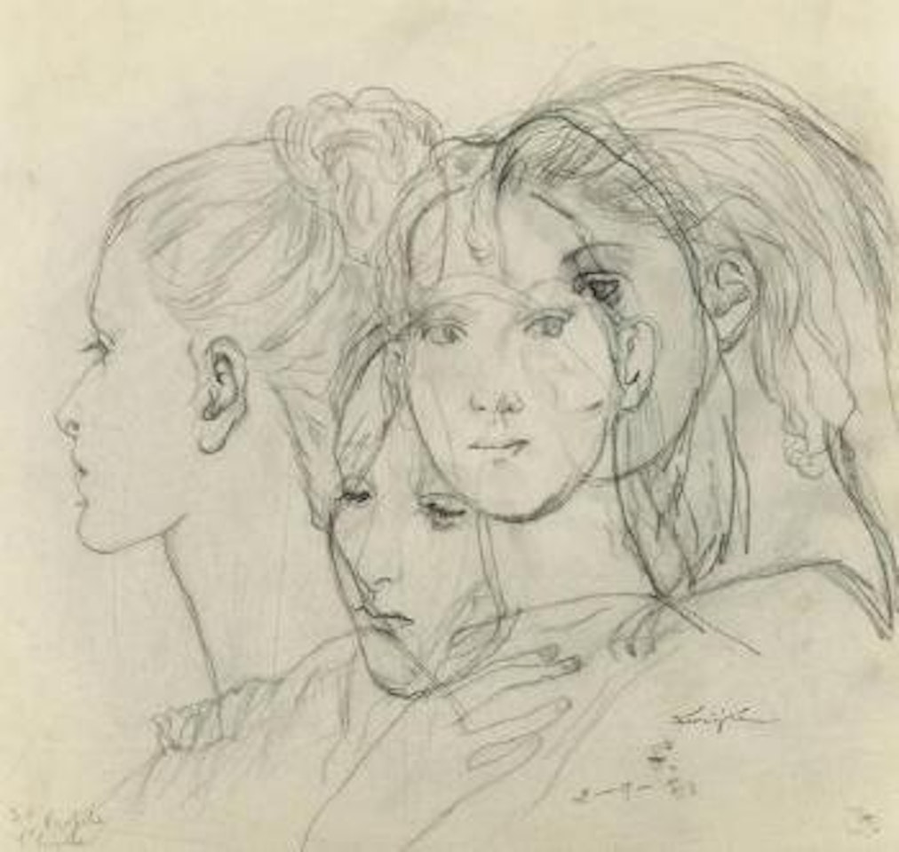Étude de femme by Leonard Tsuguharu Foujita