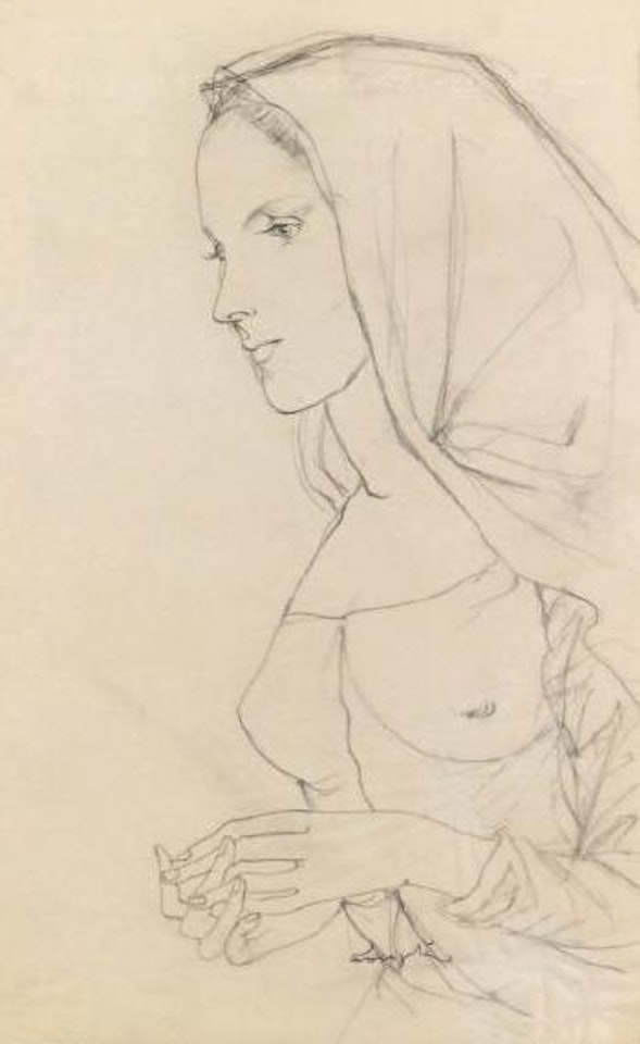 Vierge de profil by Leonard Tsuguharu Foujita