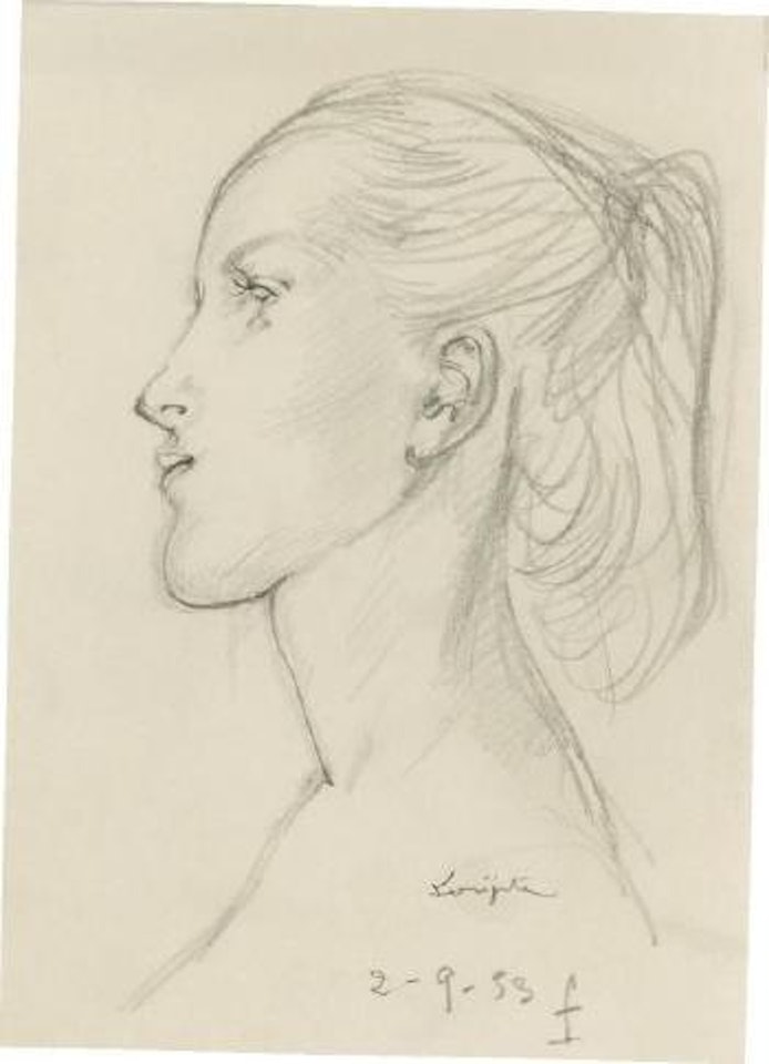 Profil de femme by Leonard Tsuguharu Foujita