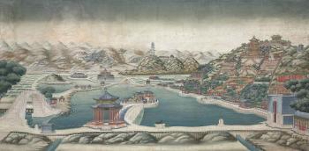A Large Painting of The Summer Palace by Chinese School