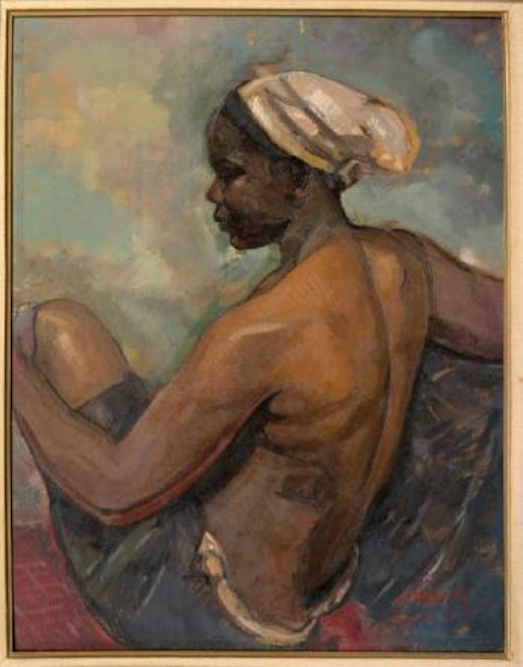 Jeune femme dénudée dans un paysage by Jacques Majorelle