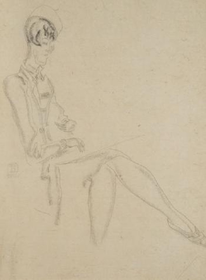 Femme assise (scène d'academie) by Sanyu