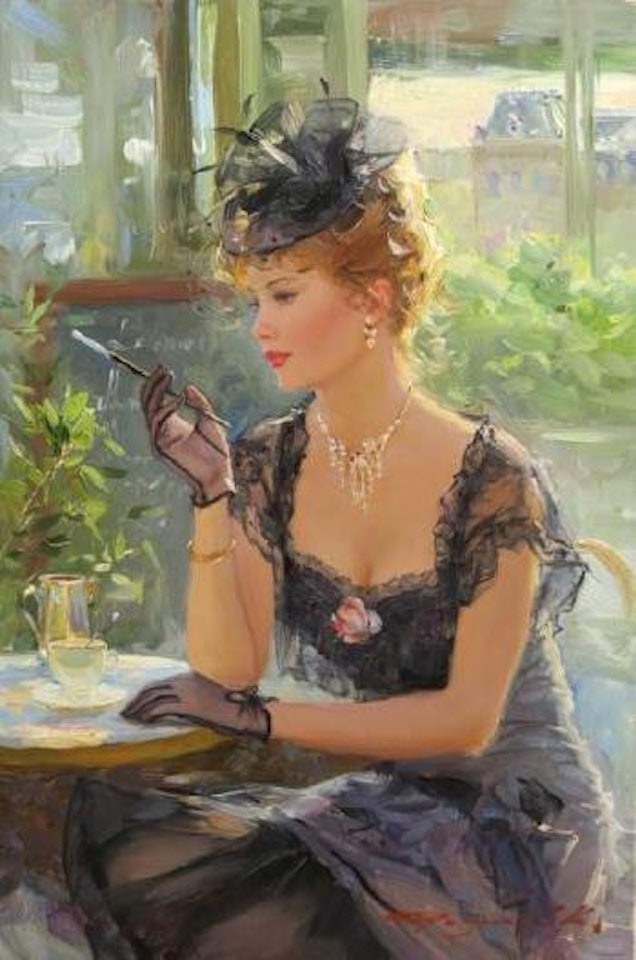 Au café by Constantin Razoumov
