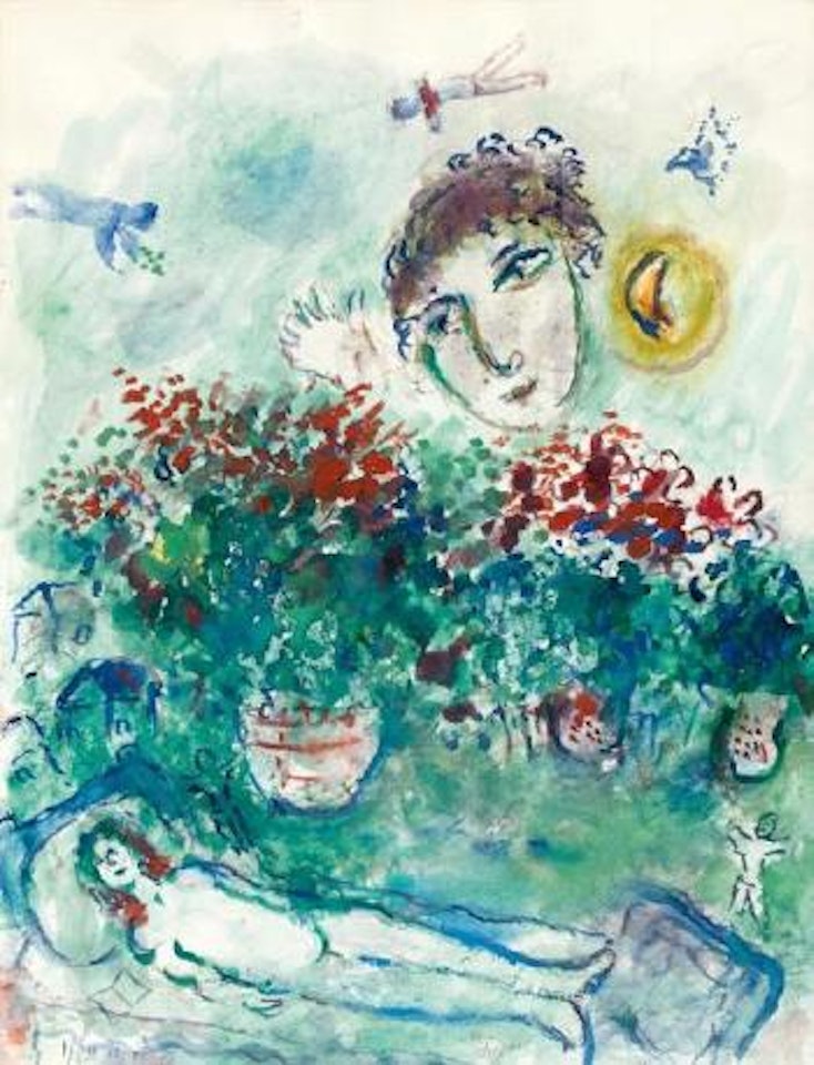 Bouquet et nu by Marc Chagall