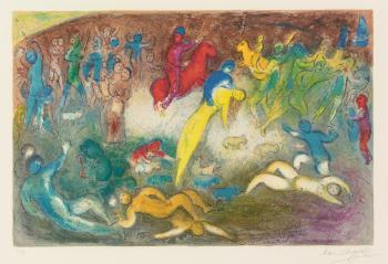 Daphnis And Chloe: Chloe Is Carried Off By The Methymneans (M. 327) by Marc Chagall