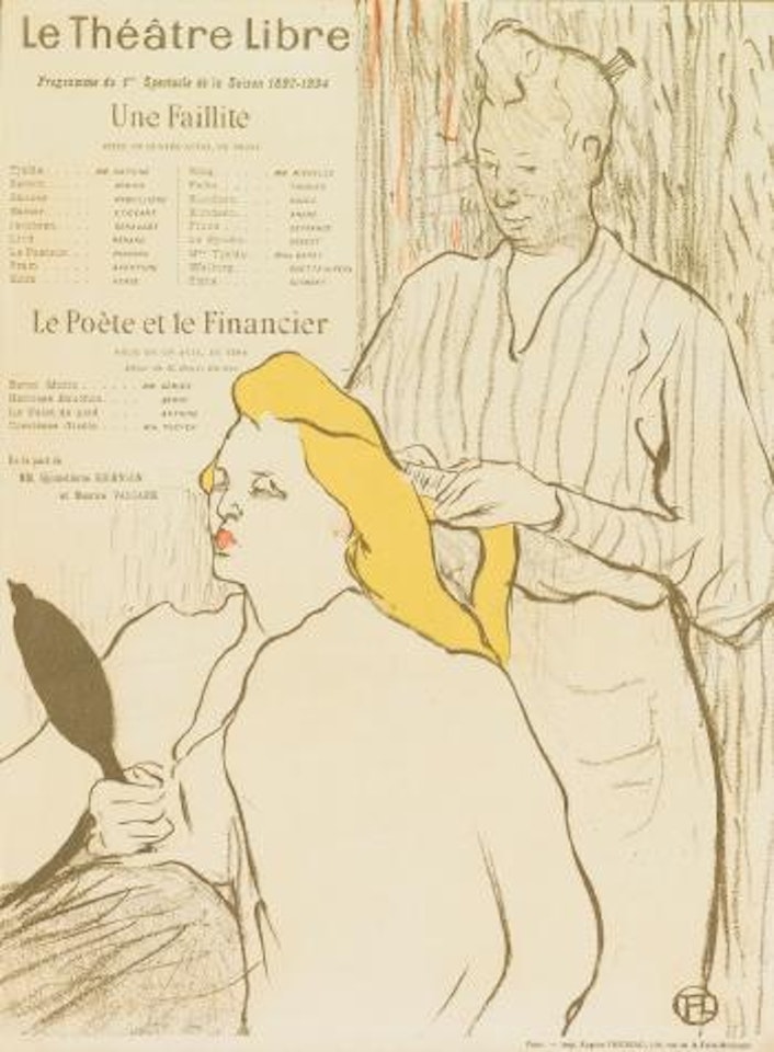 La Coiffure, Programme Du Théâtre Libre (D. 14; Adr. 40; W. 15) by Henri de Toulouse-Lautrec